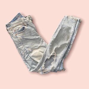 Distressed Light Blue Jeans